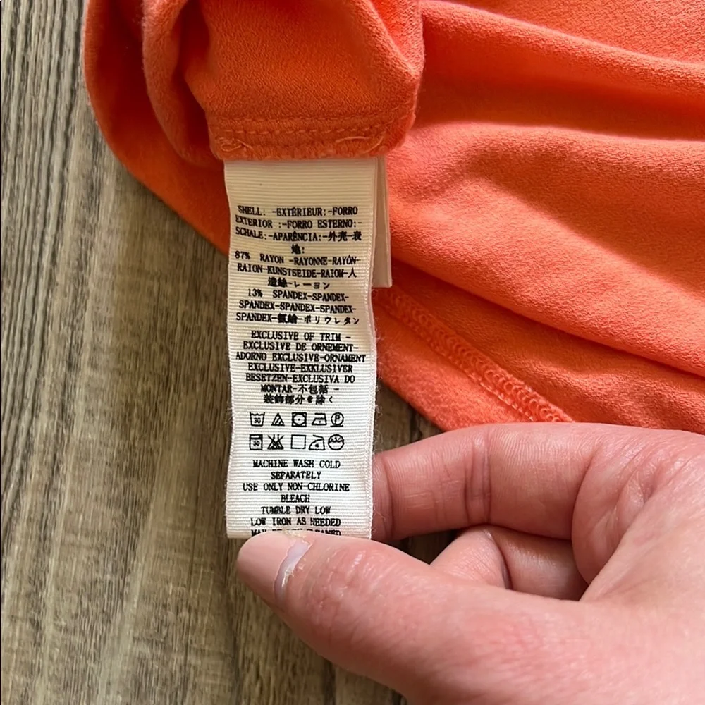 Free People Women's Embroidered Puff Sleeve Top in Orange Size: Small (S)